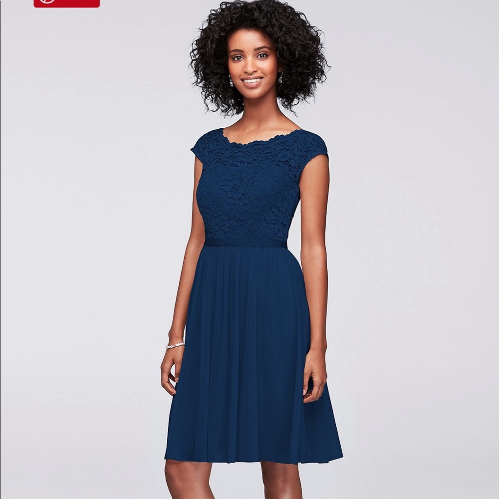 Marine/Navy David’s bridal bridesmaid F17019